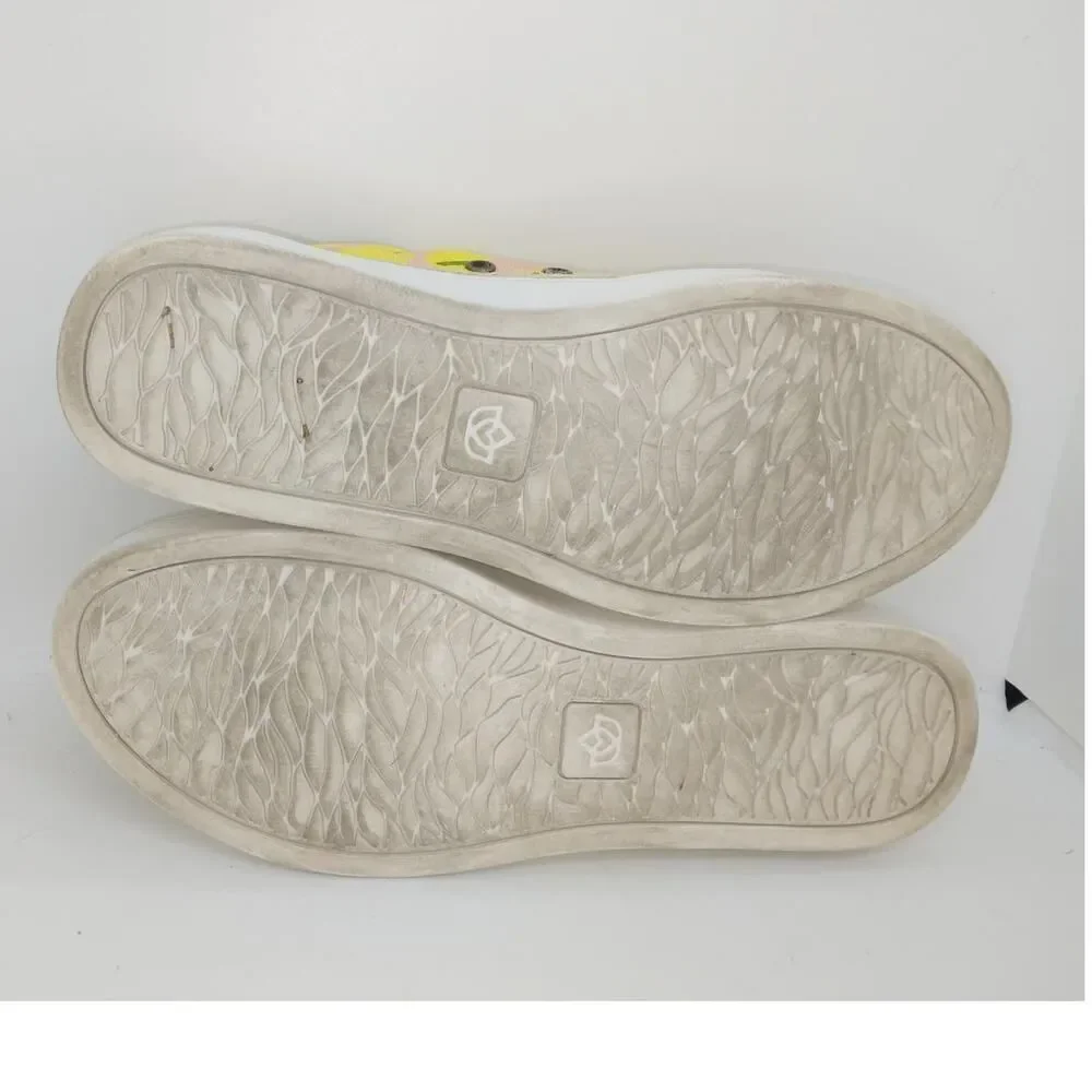 SPENCO Orthotic Womens Pink/Yellow Design Casual Sneakers - Size: 8B